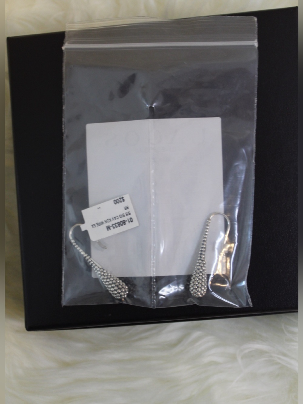 LAGOS Signature Caviar Beaded Teardrop Earrings, SS - Picture 2 of 4